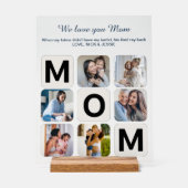 Mom Moederdag Photo Collage Acryl Teken Acryl Bord (Voorkant)