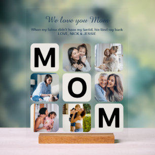 Mom Moederdag Photo Collage Acryl Teken Bord