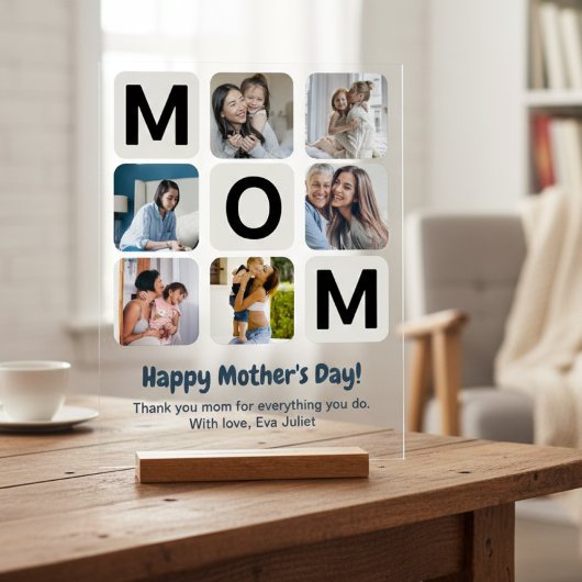 Mom Moederdag Photo Collage Acryl Teken Bord