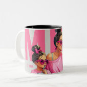 MOM Moederdag Tweekleurige Koffiemok (Voorkant links)