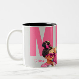 MOM Moederdag  Tweekleurige Koffiemok