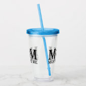 MOM (moet mij gehoorzamen) Gezegde Acryl Drinkbeker (Links)