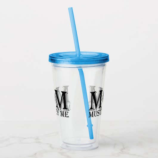 MOM (moet mij gehoorzamen) Gezegde Acryl Drinkbeker (Links)