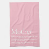 Mom Mother Definition Quote Pink Theedoek (Verticaal)