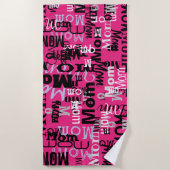 MOM MOTHER Moederdag Gift Beach Swimmelhanddoek Strandlaken (Voorkant)