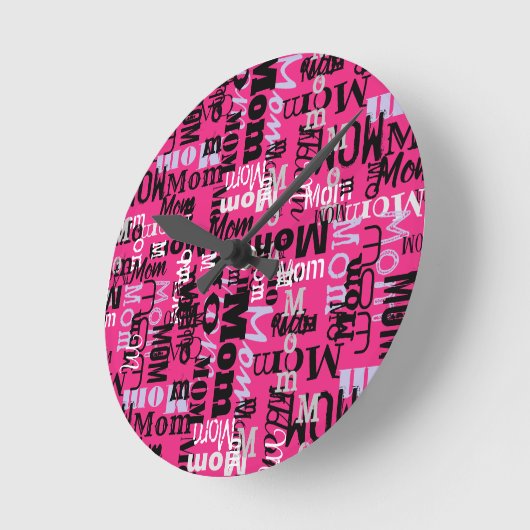MOM MOTHER Moederdag Gift Kitchen Clock Ronde Klok (Hoek)