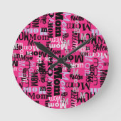 MOM MOTHER Moederdag Gift Kitchen Clock Ronde Klok (Voorkant)