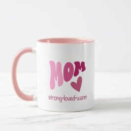 Mom mug heart mok
