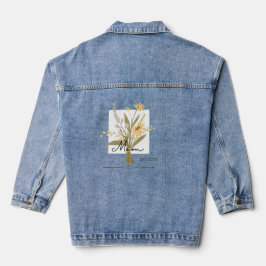 Mom, Muttertag Jacke blumen Denim Jacket