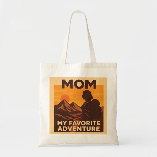 Mom My Favorite Adventure Tote Bag (Voorkant)