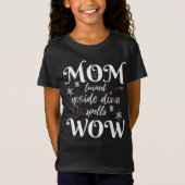MOM naar boven gericht omlaag omlaag omspelt WOW M T-shirt (Voorkant)