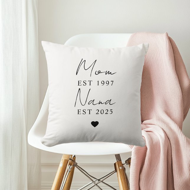 Mom Nana EST Sierkussen | Gepersonaliseerd cadeau (Creator heeft geüpload)