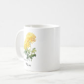 Mom November Birth Flower Chrysanthemum Koffiemok (Voorkant links)