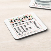 MOM Nutrition Facts Moederdag Bier Onderzetter (Linkerzijde)