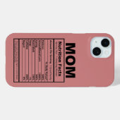 Mom Nutrition Facts Pattern Mother Day Pink Color Case-Mate iPhone Case (Achterkant (horizontaal))