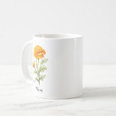Mom October Birth Flower Marigold Koffiemok (Voorkant links)