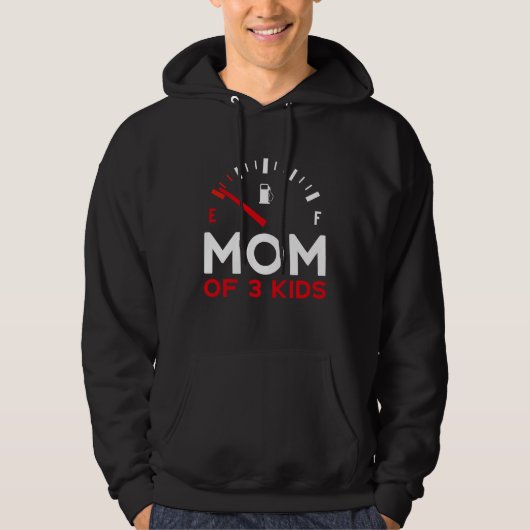 Mom of 3 Children Mother's Day Hoodie (Voorkant)
