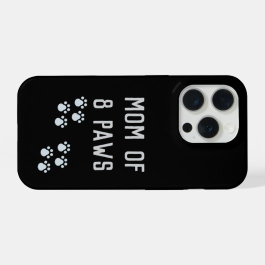 Mom of 8 paws iPhone hoesje (Achterkant horizontaal)