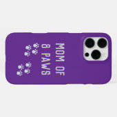 Mom of 8 paws iPhone hoesje (Achterkant horizontaal)