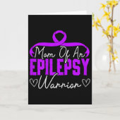 Mom Of An Epilepsy Warrior Epilepsy Support Disabi Kaart (Gele Bloem)