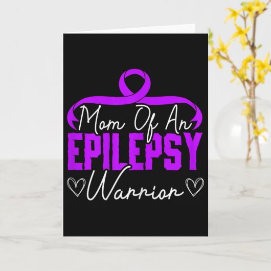 Mom Of An Epilepsy Warrior Epilepsy Support Disabi Kaart (Gele Bloem)