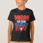 Mom Of Birthday Boy Sder Bday Party Family Matchin T-shirt (Voorkant)
