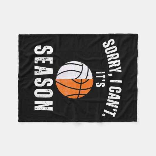 Mom Of Both Sorry I Can't It's Basketball Volleyba Fleece Deken (Voorkant (Horizontaal))