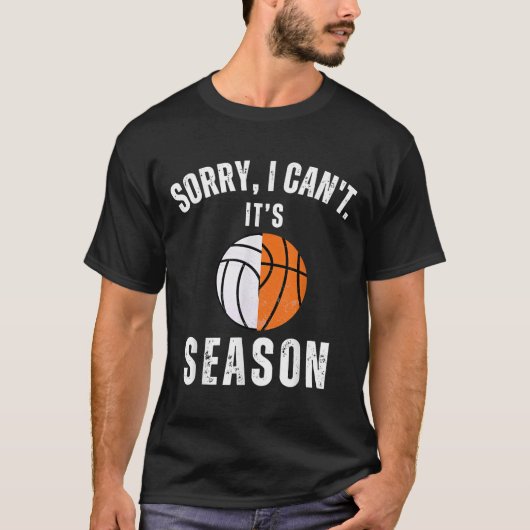 Mom Of Both Sorry I Can't It's Basketball Volleyba T-shirt (Voorkant)