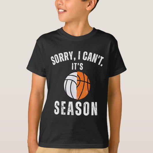 Mom Of Both Sorry I Can't It's Basketball Volleyba T-shirt (Voorkant)