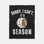 Mom Of Both Sorry I Can't It's Volleyball Football Fleece Deken (Voorkant)
