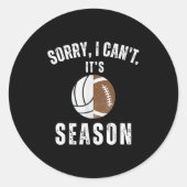 Mom Of Both Sorry I Can't It's Volleyball Football Ronde Sticker (Voorkant)