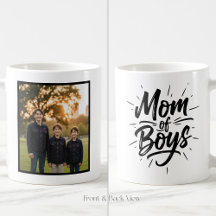 Mom of Boys Brush Script Custom 1 Photo