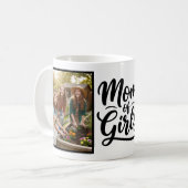 Mom of Girls Brush Script 2 Photo Koffiemok (Voorkant links)