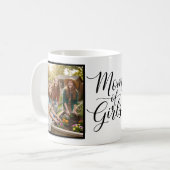 Mom of Girls Elegant Modern Script 2 Photo Koffiemok (Voorkant links)