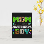 Mom Of The Birthday Boy Funny Gaming Birthday Xel  Kaart (Gele Bloem)