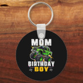 Mom Of The Birthday Boy Monster Truck Family Match Sleutelhanger (Voorkant)