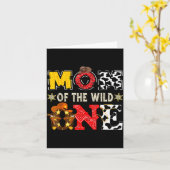 Mom Of The Wild One 1st Birthday Boy Western Cowbo Kaart (Gele Bloem)