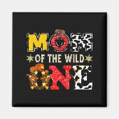 Mom Of The Wild One 1st Birthday Boy Western Cowbo Magneet (Voorkant)