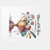 Mom Of The Year (Just Kidding) Fleece Deken (Voorkant (Horizontaal))