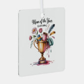 Mom Of The Year (Just Kidding) Metalen Ornament (Voorkant Rechts)