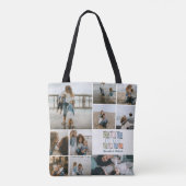 Mom of the Year Patchwork Photo Design Tote Bag (Achterkant)