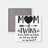 Mom Of Twins Proud Twin Mom Twin Mama Mom Life Mot Magneet (Voorkant / Achterkant)