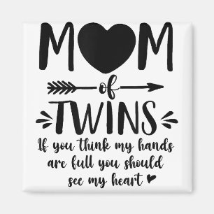 Mom Of Twins Proud Twin Mom Twin Mama Mom Life Mot Magneet