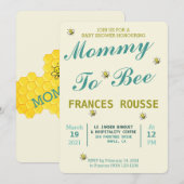 MOM OM DE INVITATIE VAN HET BABY SHOWER VAN DE KUS KAART (Voorkant / Achterkant)