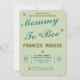 MOM OM DE INVITATIE VAN HET BABY SHOWER VAN DE KUS KAART