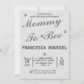MOM OM DE INVITATIE VAN HET GRAY-BABY SHOWER VAN D KAART (Voorkant)