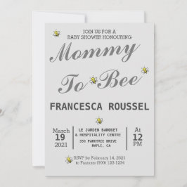MOM OM DE INVITATIE VAN HET GRAY-BABY SHOWER VAN D KAART