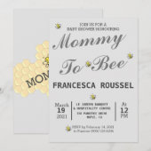 MOM OM DE INVITATIE VAN HET GRAY-BABY SHOWER VAN D KAART (Voorkant / Achterkant)