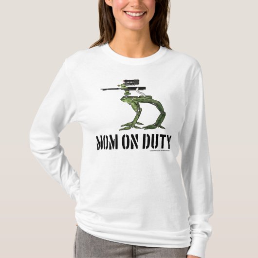Mom On Duty Robot Soldier T-shirt (Voorkant)