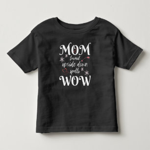 MOM Ondersteboven Geschreven Is WOW Moederdag Kinder Shirts